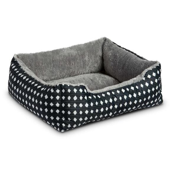 Cuddler Small Dog or Cat Bed, Black 19" x 15" - Picture 4 of 5